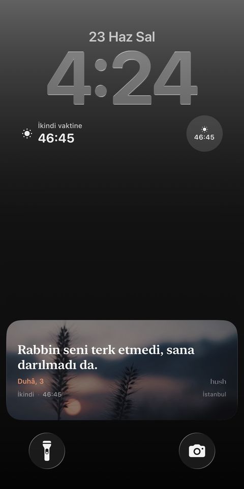 Verse widget on an iPhone lock screen
