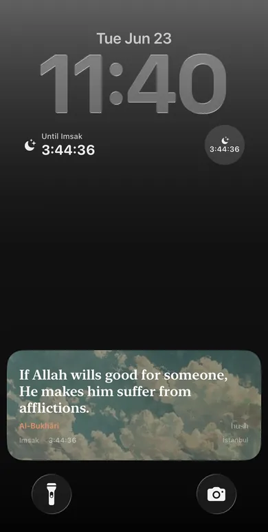 Hush on the iPhone Lock Screen: a hadith
